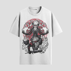Playera urbana de anime y gaming ExtraLife MX, corte Standard Fit unisex ligero y transpirable en color Deep Black y Pure White, ropa de uso diario para gym y casual.