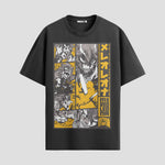 Playera urbana de anime y gaming ExtraLife MX, corte Standard Fit unisex ligero y transpirable en color Deep Black y Pure White, ropa de uso diario para gym y casual.