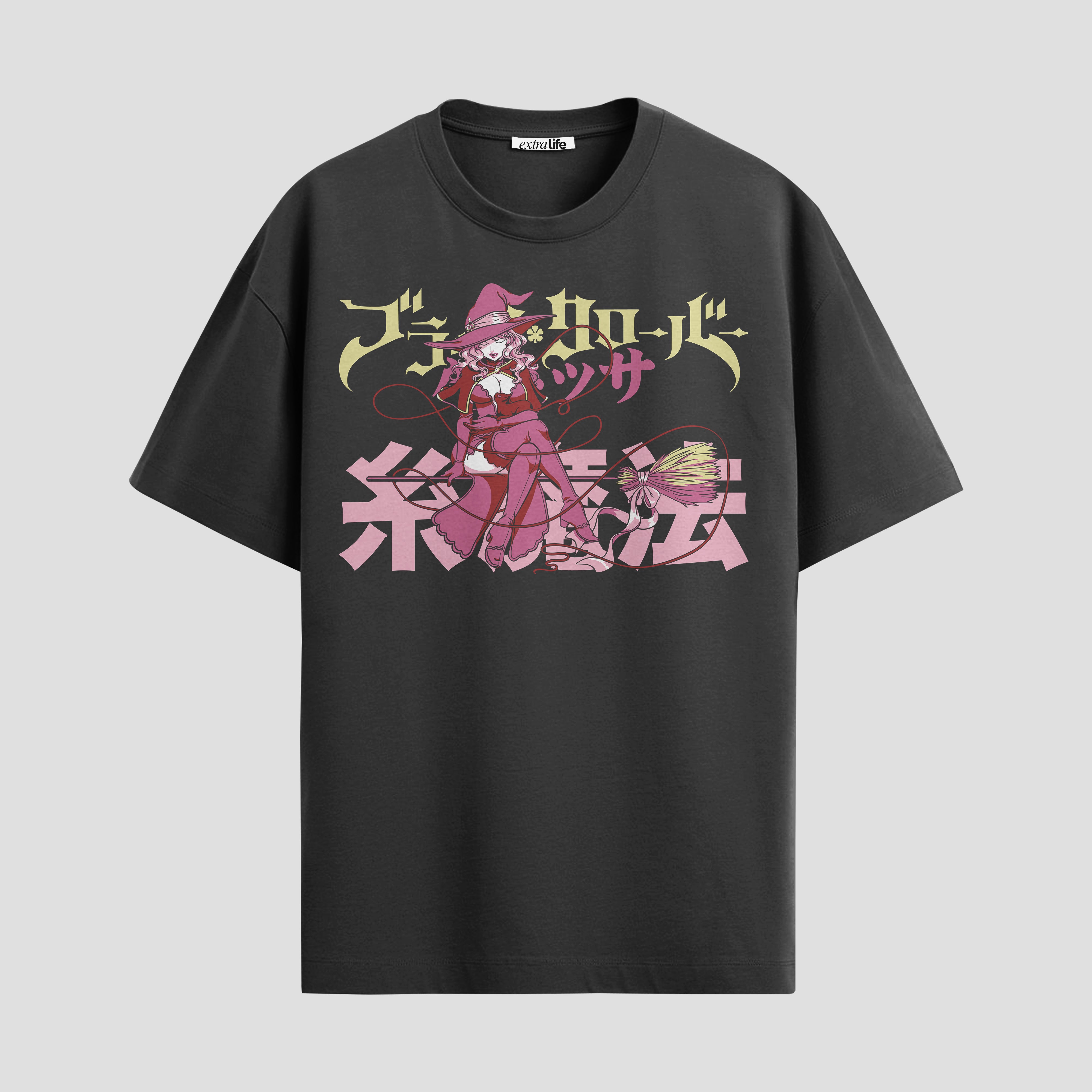Playera urbana de anime y gaming ExtraLife MX, corte Standard Fit unisex ligero y transpirable en color Deep Black y Pure White, ropa de uso diario para gym y casual.
