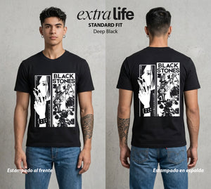 Dos Destinos Un Nombre | Black Stones #00250 - Playera Standard Fit | Deep Black - Foto en modelo