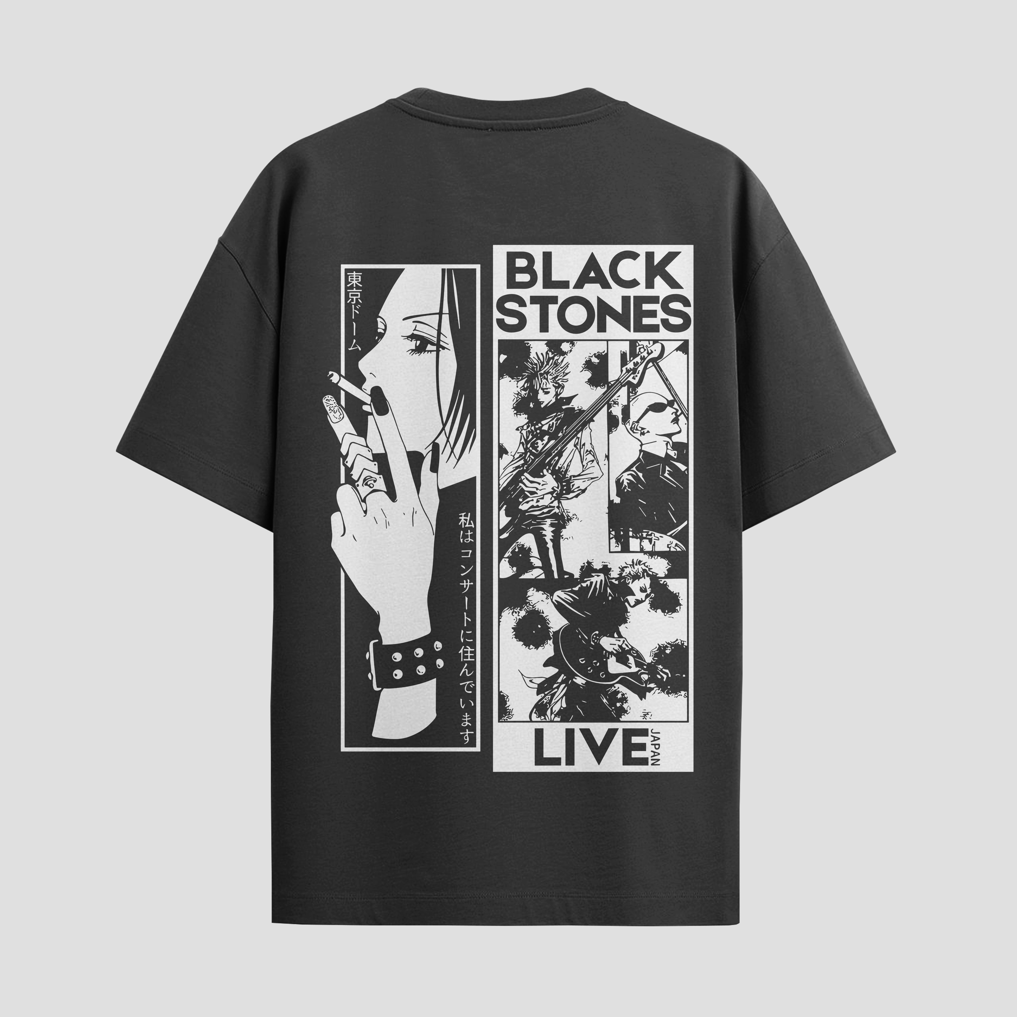 Playera urbana de anime y gaming ExtraLife MX, corte Standard Fit unisex ligero y transpirable en color Deep Black y Pure White, ropa de uso diario para gym y casual.
