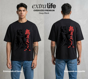 La Hoja Inmortal | Blade Of The Immortal #00251 - Playera Oversized Premium | Deep Black - Foto en modelo