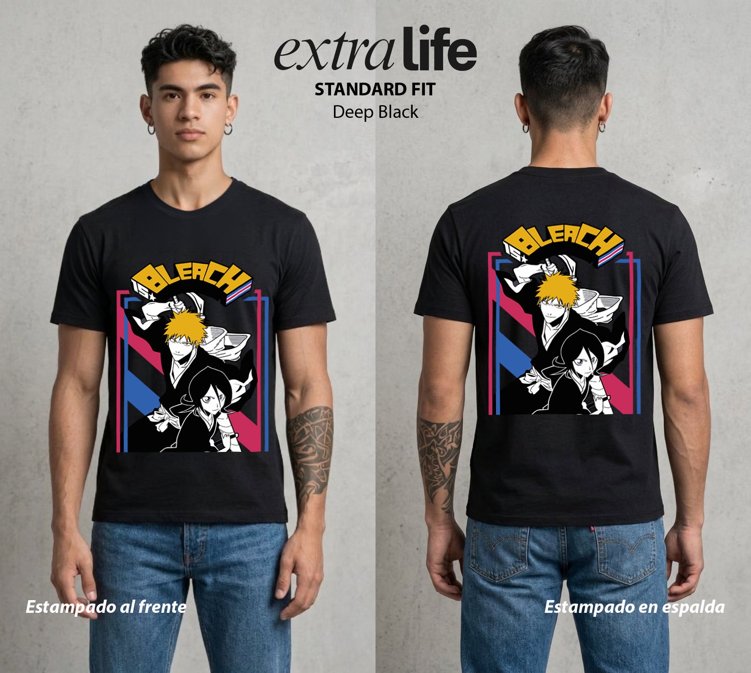 El Mundo de las Almas | Las Almas sin Descanso #00252 - Playera Standard Fit | Deep Black - Foto en modelo