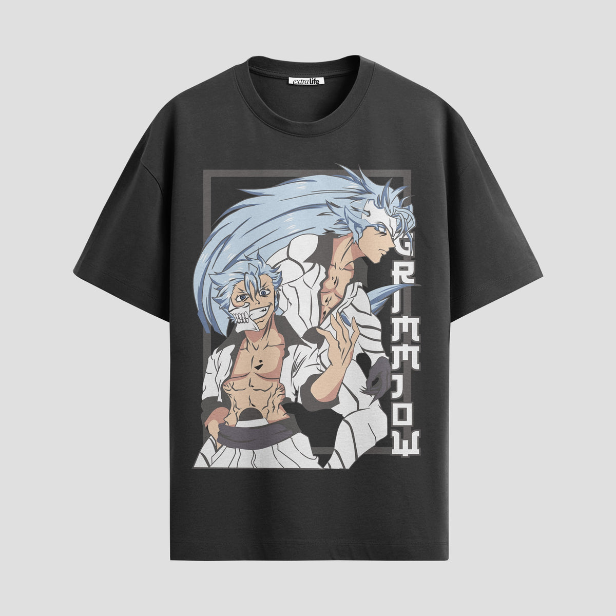 Playera urbana de anime y gaming ExtraLife MX, corte Classic Premium unisex ligero y transpirable en color Deep Black y Pure White, ropa de uso diario para gym y casual.