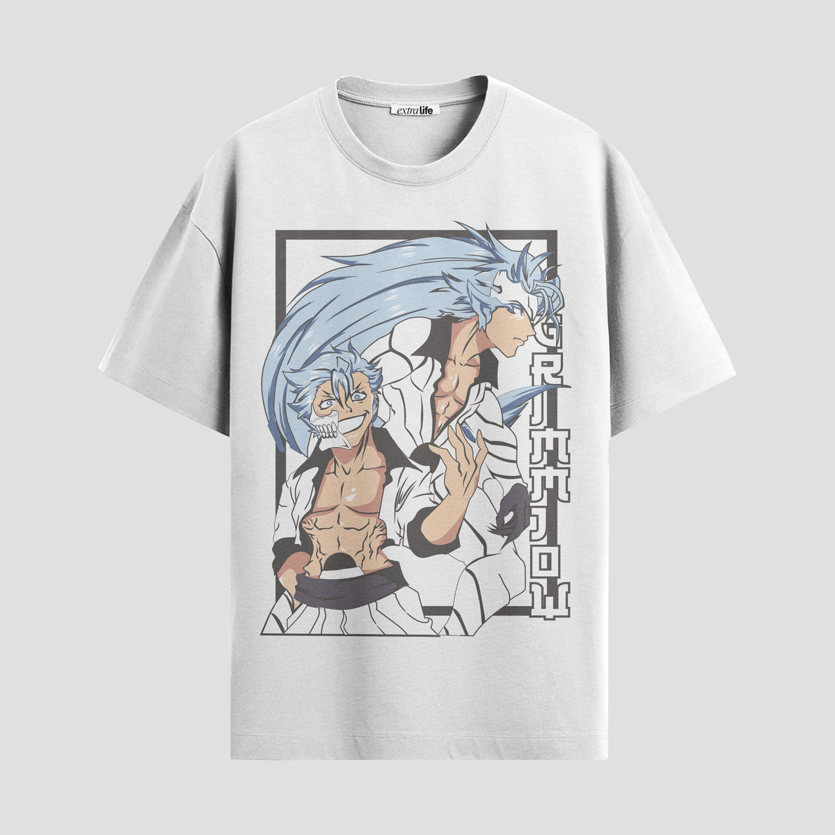 Playera urbana de anime y gaming ExtraLife MX, corte Classic Premium unisex ligero y transpirable en color Deep Black y Pure White, ropa de uso diario para gym y casual.