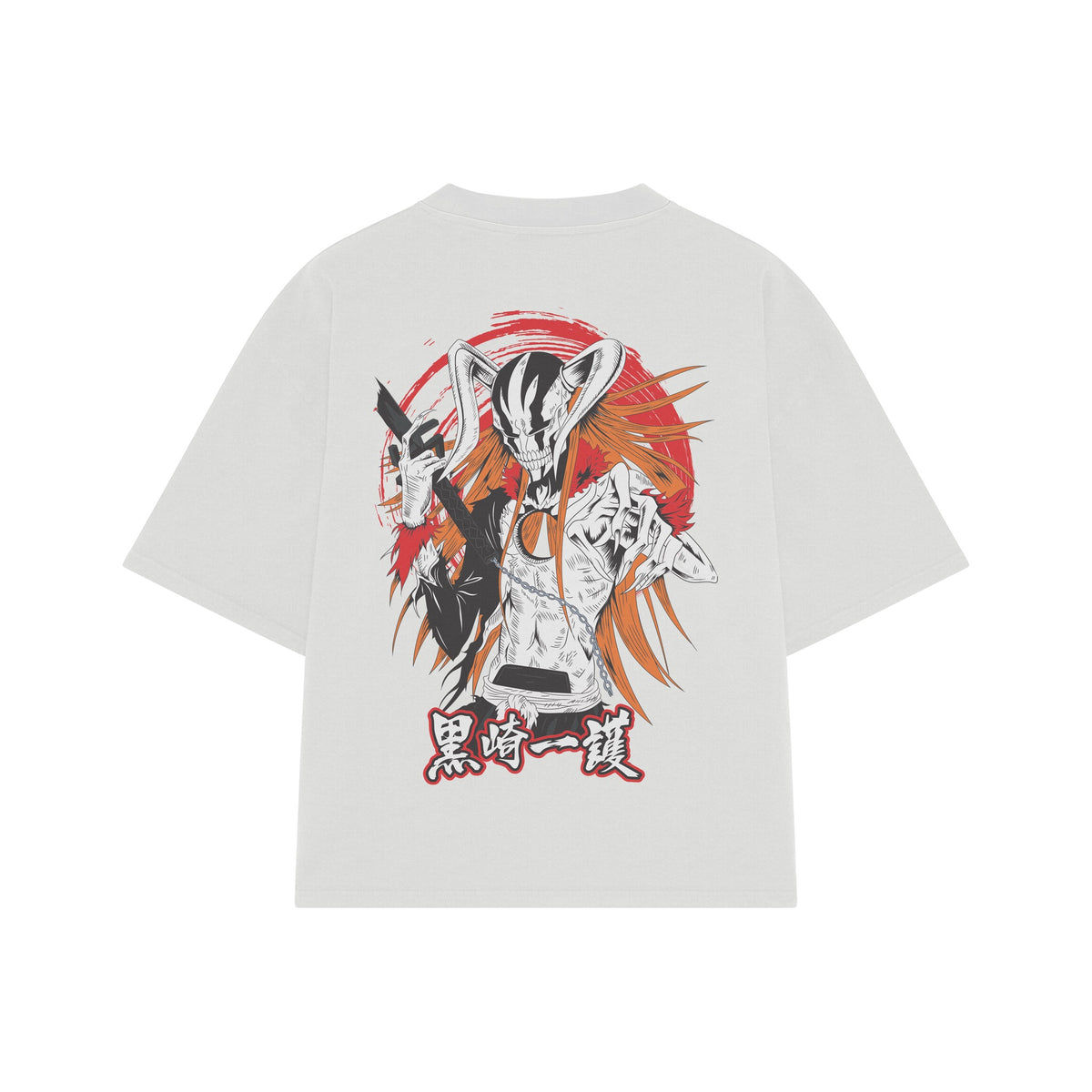 Playera streetwear premium de anime y gaming ExtraLife MX, corte oversized drop shoulder ligero y fresco en color Deep Black y Off-White, moda urbana mexicana de culto.