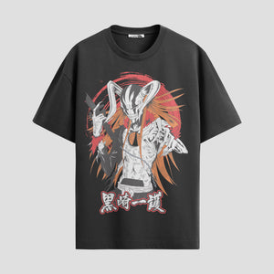Playera urbana de anime y gaming ExtraLife MX, corte Standard Fit unisex ligero y transpirable en color Deep Black y Pure White, ropa de uso diario para gym y casual.