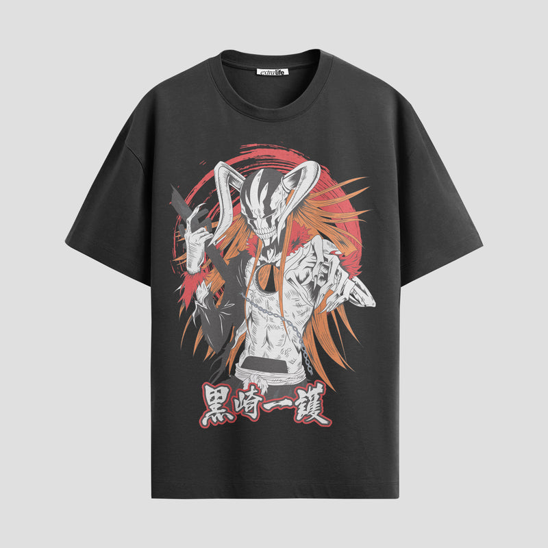 Playera urbana de anime y gaming ExtraLife MX, corte Standard Fit unisex ligero y transpirable en color Deep Black y Pure White, ropa de uso diario para gym y casual.