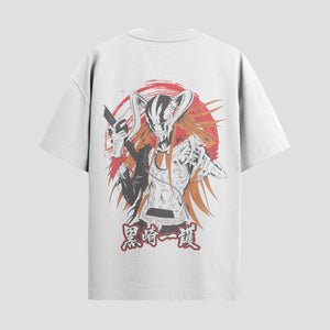 Playera urbana de anime y gaming ExtraLife MX, corte Standard Fit unisex ligero y transpirable en color Deep Black y Pure White, ropa de uso diario para gym y casual.
