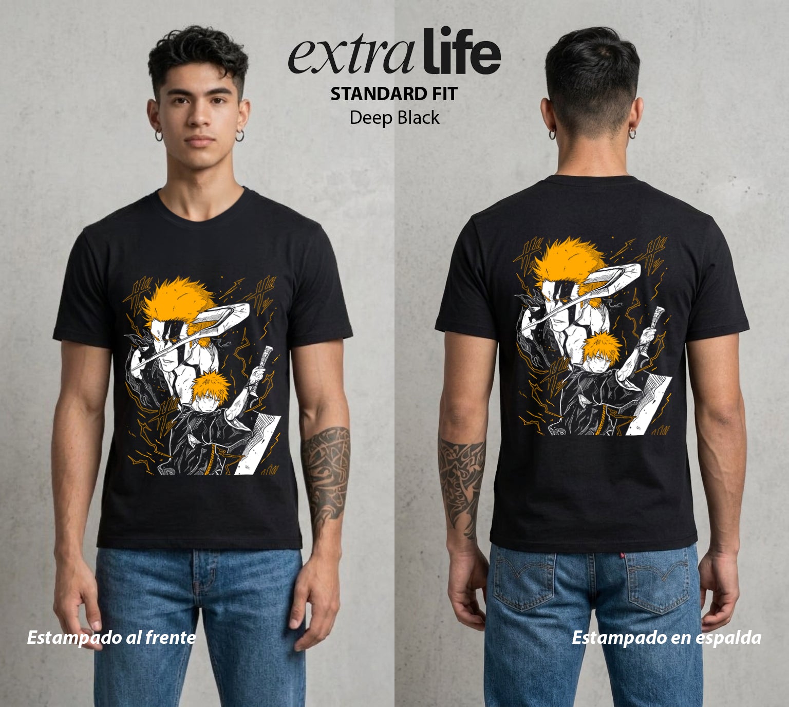 El Mundo de las Almas | El Sustituto del Alma #00258 - Playera Standard Fit | Deep Black - Foto en modelo
