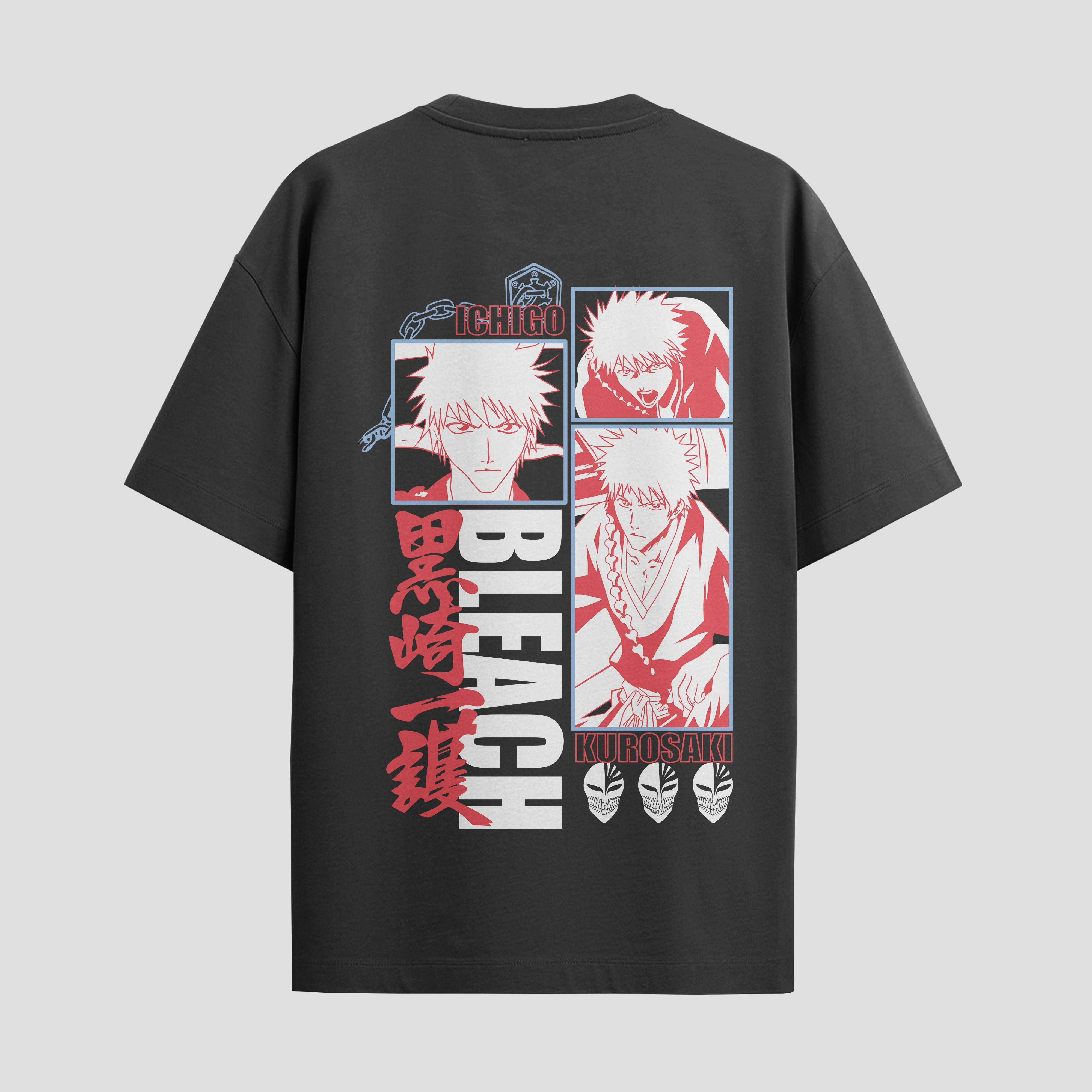 Playera urbana de anime y gaming ExtraLife MX, corte Standard Fit unisex ligero y transpirable en color Deep Black y Pure White, ropa de uso diario para gym y casual.