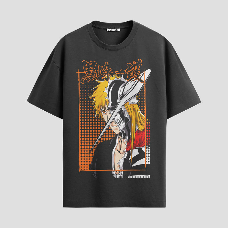 Playera urbana de anime y gaming ExtraLife MX, corte Standard Fit unisex ligero y transpirable en color Deep Black y Pure White, ropa de uso diario para gym y casual.
