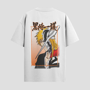 Playera urbana de anime y gaming ExtraLife MX, corte Standard Fit unisex ligero y transpirable en color Deep Black y Pure White, ropa de uso diario para gym y casual.