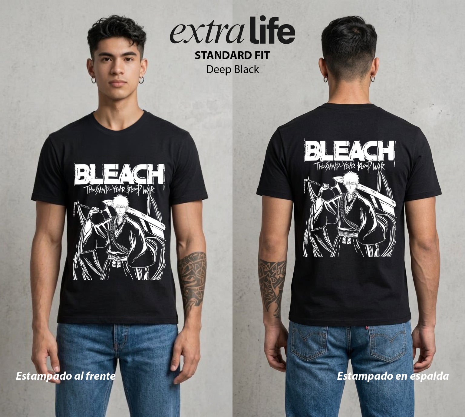 El Mundo de las Almas | El Sustituto del Alma #00265 - Playera Standard Fit | Deep Black - Foto en modelo