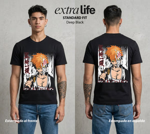 El Mundo de las Almas | El Alma de Fuego #00266 - Playera Standard Fit | Deep Black - Foto en modelo