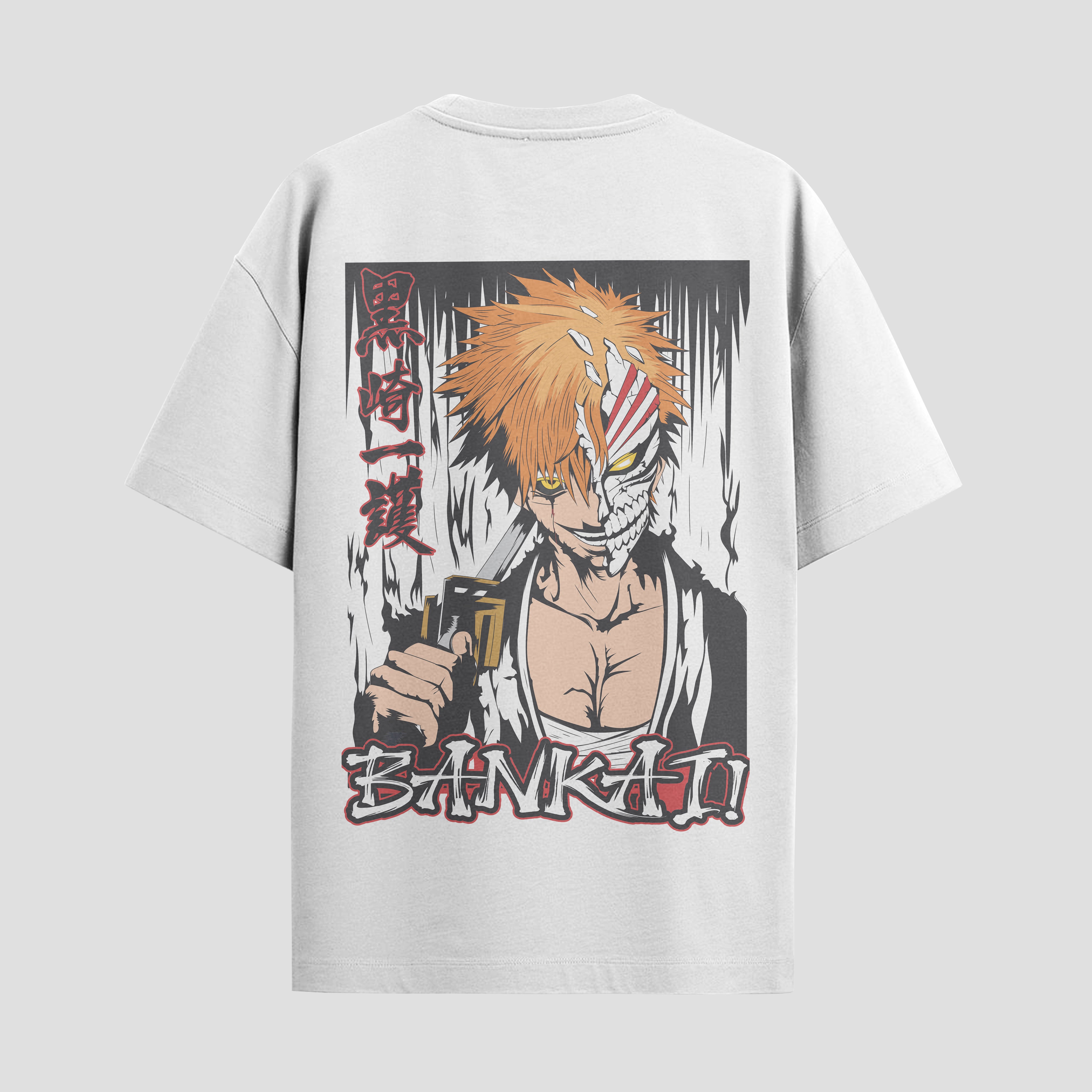 Playera urbana de anime y gaming ExtraLife MX, corte Standard Fit unisex ligero y transpirable en color Deep Black y Pure White, ropa de uso diario para gym y casual.