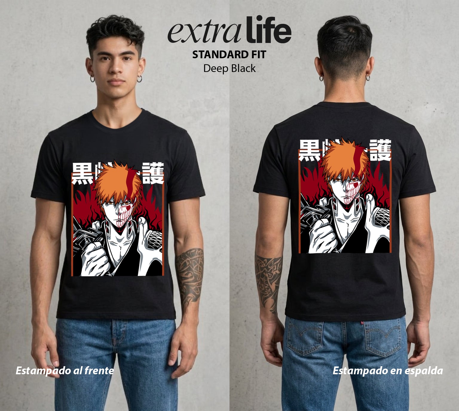 El Mundo de las Almas | El Guardian del Alma #00268 - Playera Standard Fit | Deep Black - Foto en modelo