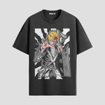 Playera urbana de anime y gaming ExtraLife MX, corte Standard Fit unisex ligero y transpirable en color Deep Black y Pure White, ropa de uso diario para gym y casual.