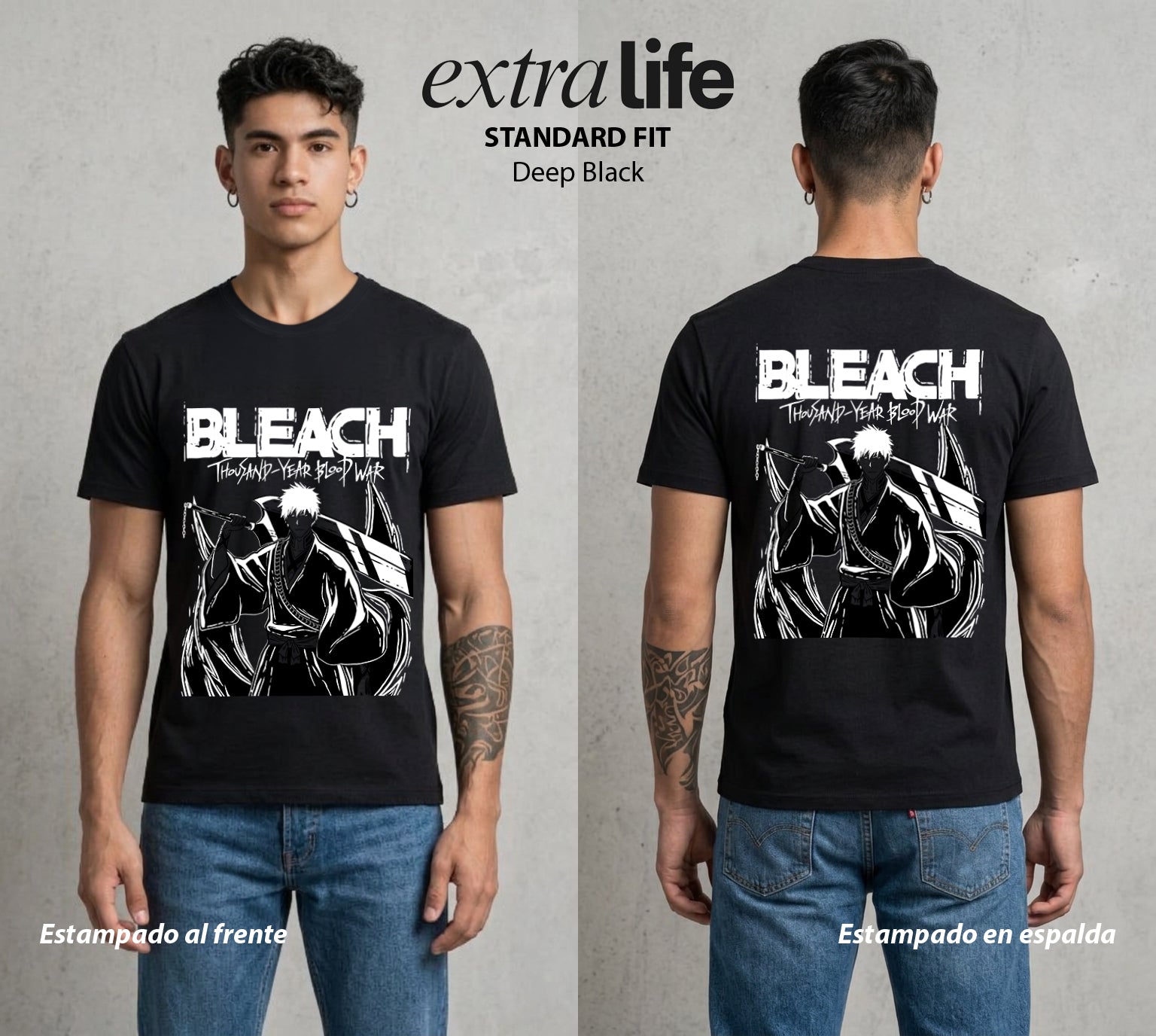 El Mundo de las Almas | El Sustituto del Alma #00272 - Playera Standard Fit | Deep Black - Foto en modelo