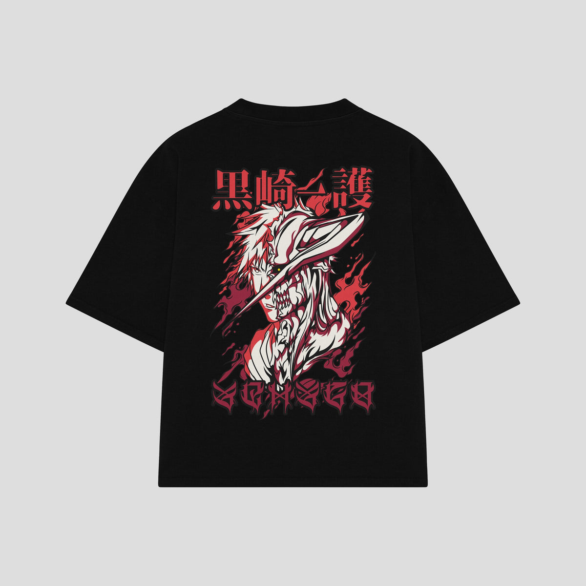 Playera streetwear premium de anime y gaming ExtraLife MX, corte oversized drop shoulder ligero y fresco en color Deep Black y Off-White, moda urbana mexicana de culto.
