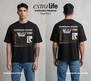 El Mundo de las Almas | El Sustituto del Alma #00279 - Playera Oversized Premium | Deep Black - Foto en modelo