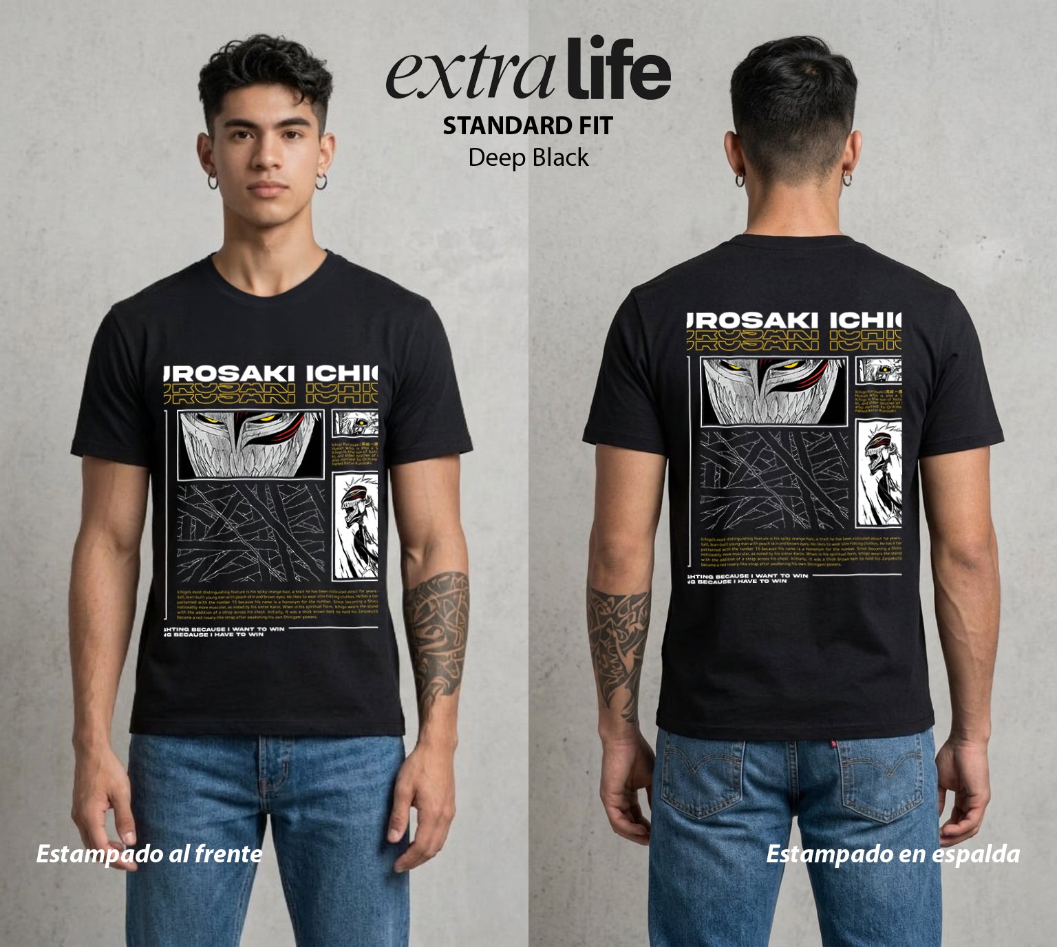 El Mundo de las Almas | El Sustituto del Alma #00279 - Playera Standard Fit | Deep Black - Foto en modelo