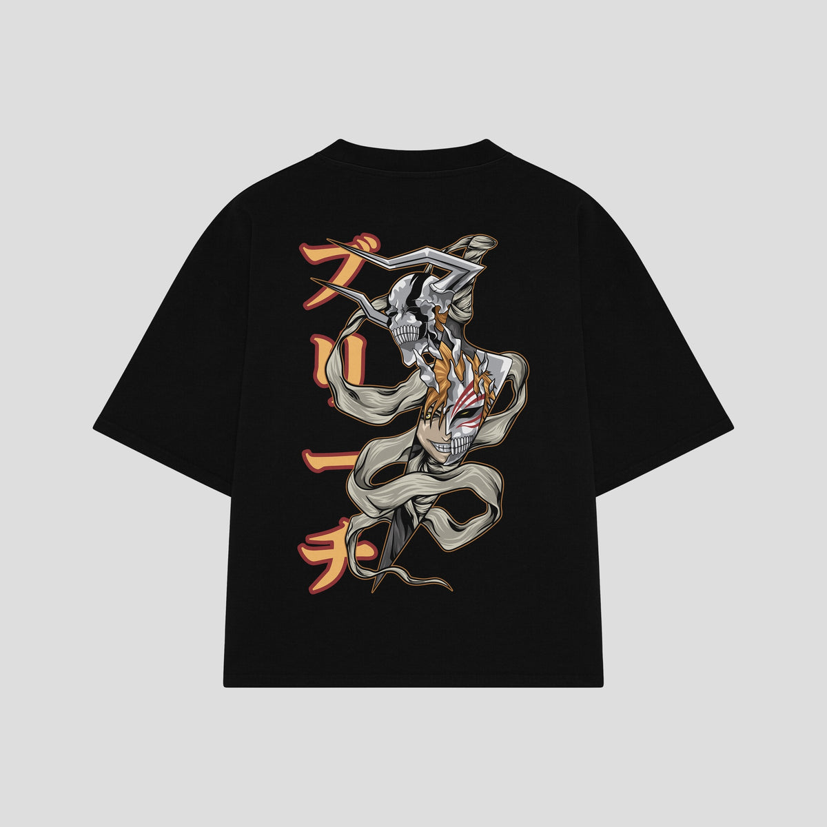 Playera streetwear premium de anime y gaming ExtraLife MX, corte oversized drop shoulder ligero y fresco en color Deep Black y Off-White, moda urbana mexicana de culto.
