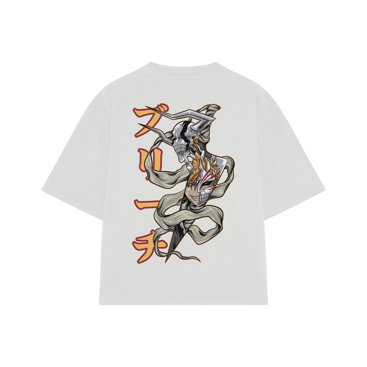 Playera streetwear premium de anime y gaming ExtraLife MX, corte oversized drop shoulder ligero y fresco en color Deep Black y Off-White, moda urbana mexicana de culto.