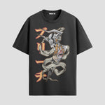 Playera urbana de anime y gaming ExtraLife MX, corte Standard Fit unisex ligero y transpirable en color Deep Black y Pure White, ropa de uso diario para gym y casual.