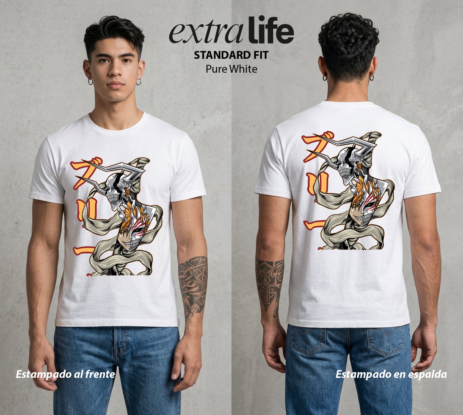 El Mundo de las Almas | El Sustituto del Alma #00282 - Playera Standard Fit | Pure White - Foto en modelo