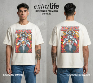 El Mundo de las Almas | El Sustituto del Alma #00283 - Playera Oversized Premium | Off White - Foto en modelo