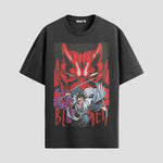 Playera urbana de anime y gaming ExtraLife MX, corte Standard Fit unisex ligero y transpirable en color Deep Black y Pure White, ropa de uso diario para gym y casual.