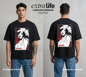El Mundo de las Almas | Las Almas sin Descanso #00287 - Playera Oversized Premium | Deep Black - Foto en modelo