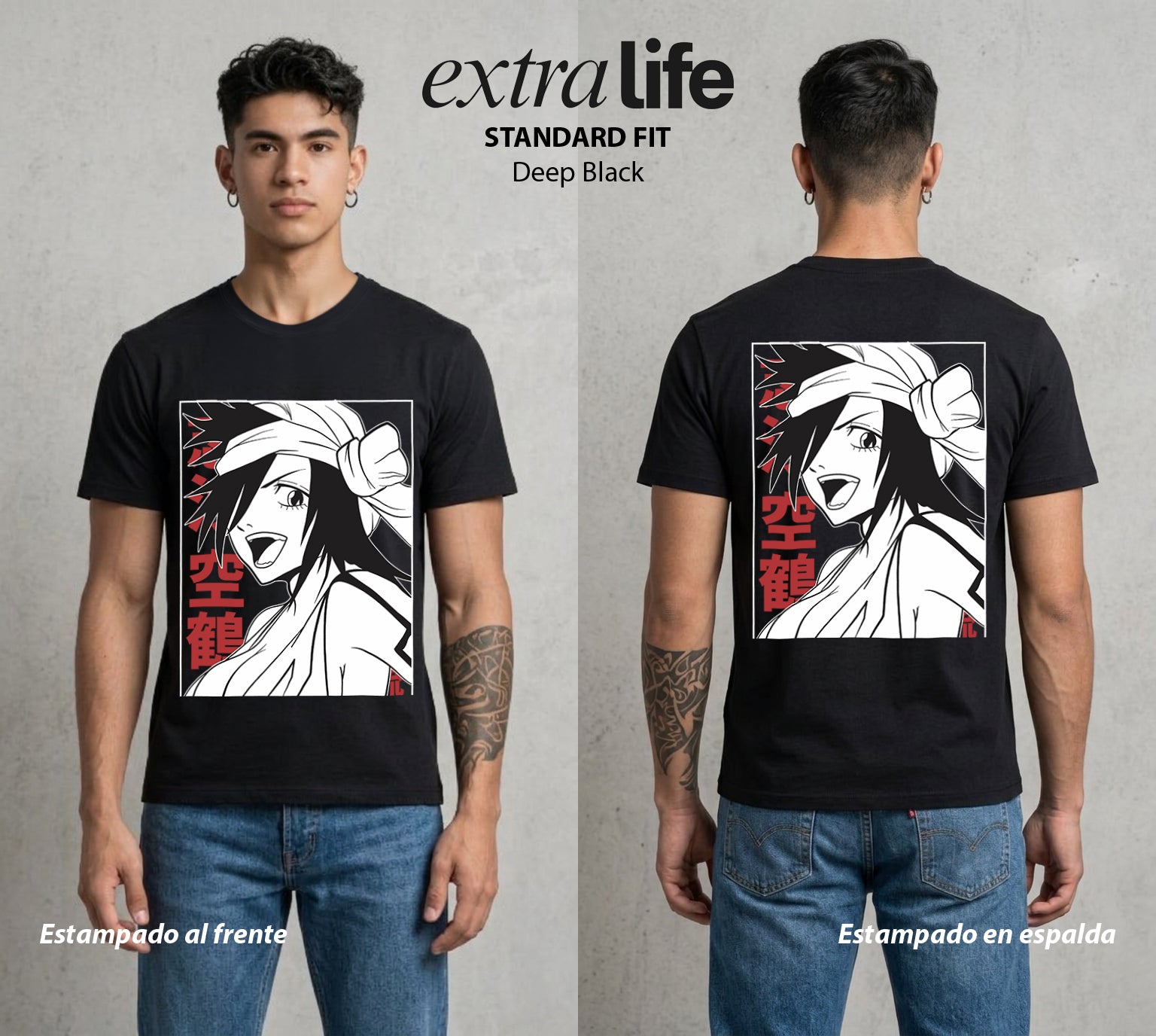 El Mundo de las Almas | Las Almas sin Descanso #00287 - Playera Standard Fit | Deep Black - Foto en modelo