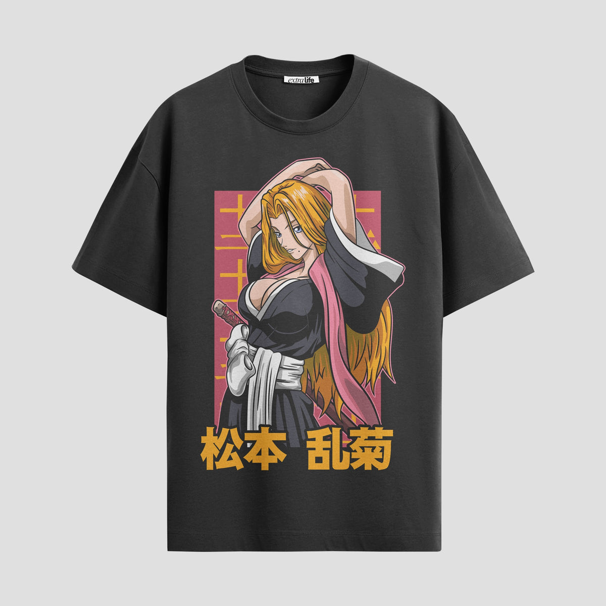 Playera urbana de anime y gaming ExtraLife MX, corte Classic Premium unisex ligero y transpirable en color Deep Black y Pure White, ropa de uso diario para gym y casual.