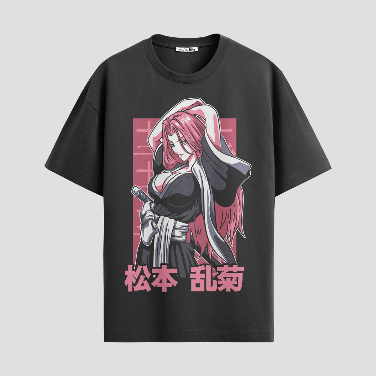 Playera urbana de anime y gaming ExtraLife MX, corte Classic Premium unisex ligero y transpirable en color Deep Black y Pure White, ropa de uso diario para gym y casual.