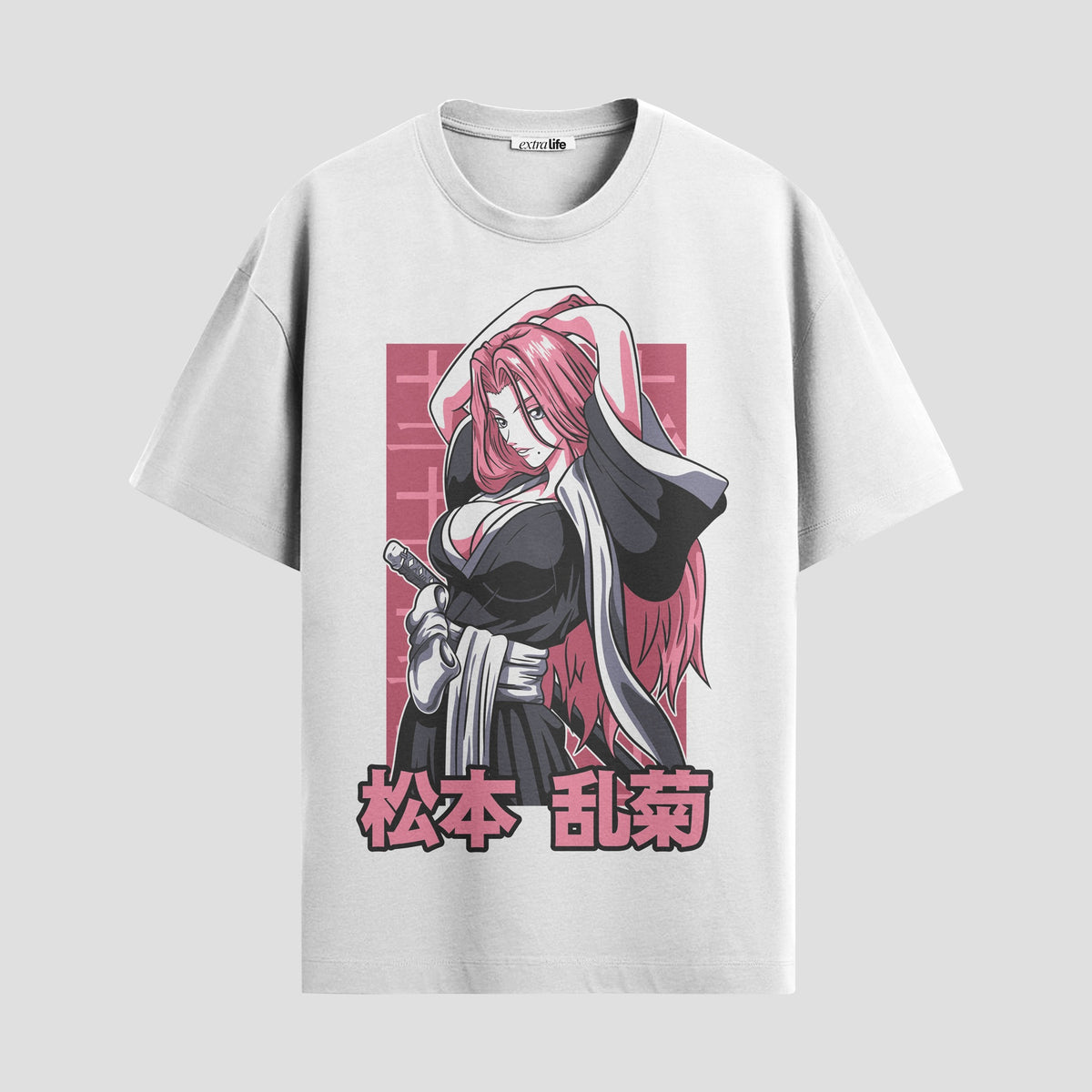 Playera urbana de anime y gaming ExtraLife MX, corte Classic Premium unisex ligero y transpirable en color Deep Black y Pure White, ropa de uso diario para gym y casual.