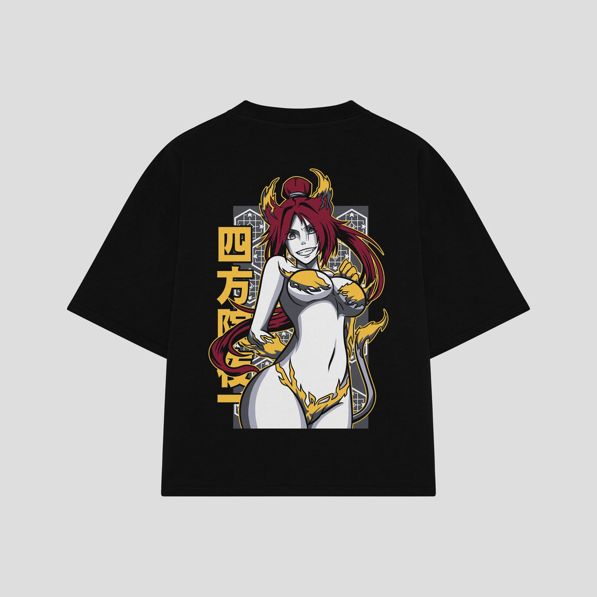 Playera streetwear premium de anime y gaming ExtraLife MX, corte oversized drop shoulder ligero y fresco en color Deep Black y Off-White, moda urbana mexicana de culto.