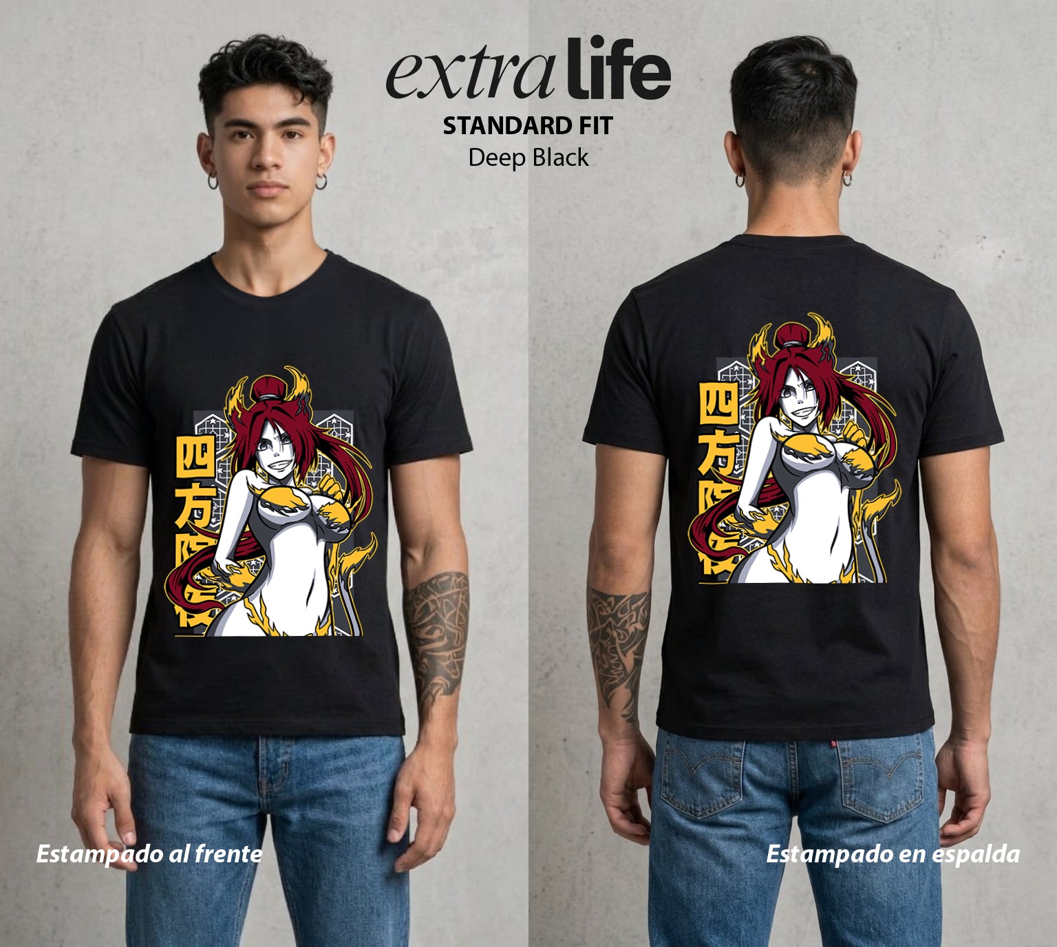 El Mundo de las Almas | La Diosa del Flash #00293 - Playera Standard Fit | Deep Black - Foto en modelo
