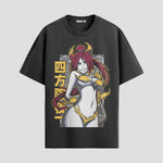 Playera urbana de anime y gaming ExtraLife MX, corte Standard Fit unisex ligero y transpirable en color Deep Black y Pure White, ropa de uso diario para gym y casual.