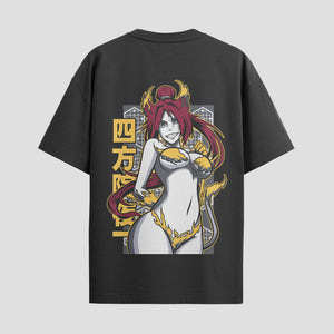 Playera urbana de anime y gaming ExtraLife MX, corte Standard Fit unisex ligero y transpirable en color Deep Black y Pure White, ropa de uso diario para gym y casual.