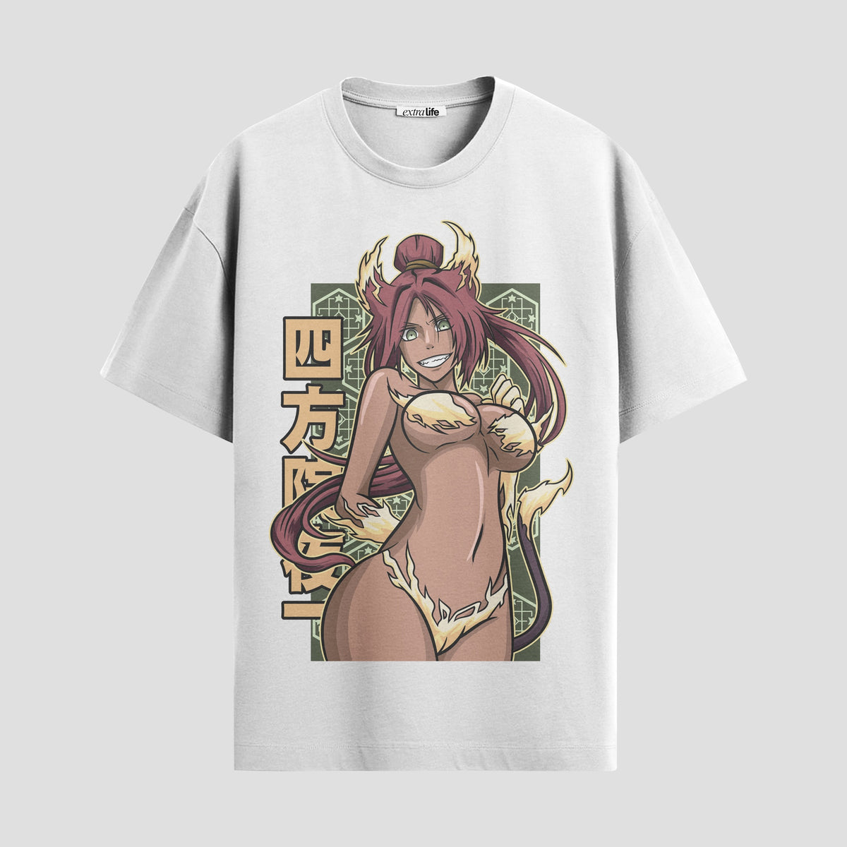 Playera urbana de anime y gaming ExtraLife MX, corte Classic Premium unisex ligero y transpirable en color Deep Black y Pure White, ropa de uso diario para gym y casual.