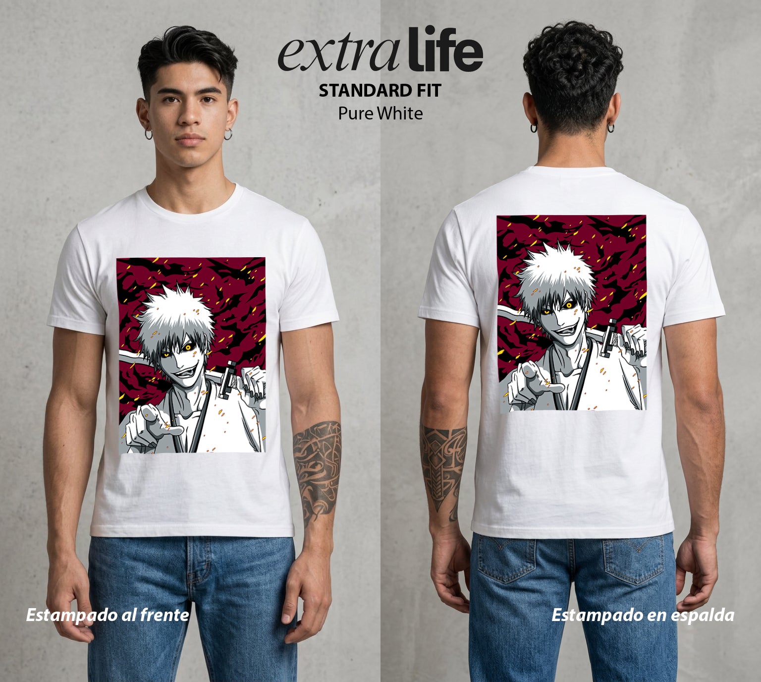 El Mundo de las Almas | Las Almas sin Descanso #00295 - Playera Standard Fit | Pure White - Foto en modelo
