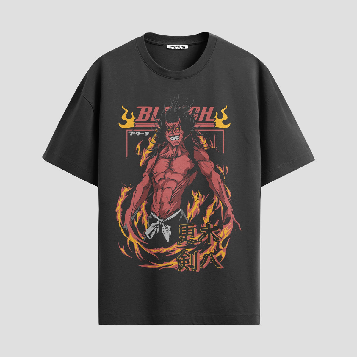 Playera urbana de anime y gaming ExtraLife MX, corte Classic Premium unisex ligero y transpirable en color Deep Black y Pure White, ropa de uso diario para gym y casual.