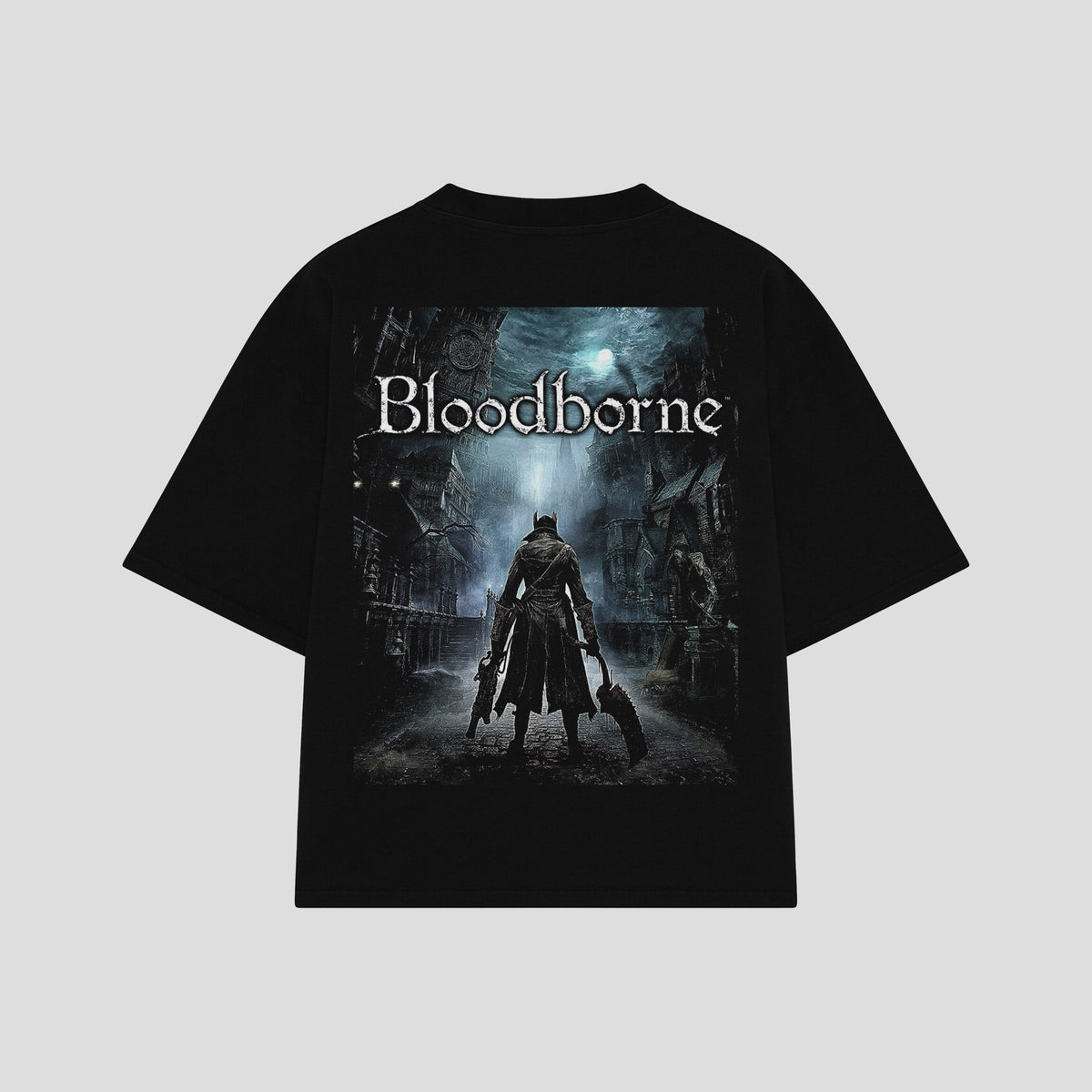 Playera streetwear premium de anime y gaming ExtraLife MX, corte oversized drop shoulder ligero y fresco en color Deep Black y Off-White, moda urbana mexicana de culto.