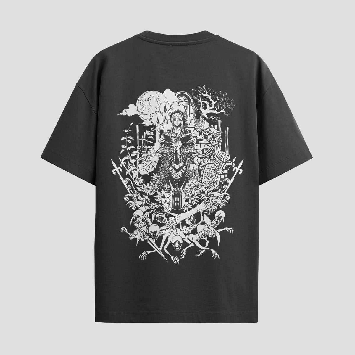 Playera urbana de anime y gaming ExtraLife MX, corte Classic Premium unisex ligero y transpirable en color Deep Black y Pure White, ropa de uso diario para gym y casual.