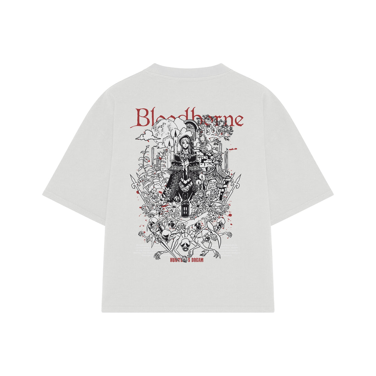 Playera streetwear premium de anime y gaming ExtraLife MX, corte oversized drop shoulder ligero y fresco en color Deep Black y Off-White, moda urbana mexicana de culto.