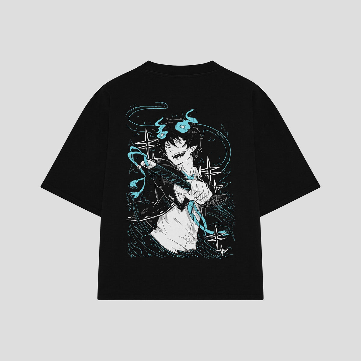 Playera streetwear premium de anime y gaming ExtraLife MX, corte oversized drop shoulder ligero y fresco en color Deep Black y Off-White, moda urbana mexicana de culto.