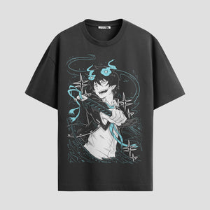 Playera urbana de anime y gaming ExtraLife MX, corte Standard Fit unisex ligero y transpirable en color Deep Black y Pure White, ropa de uso diario para gym y casual.