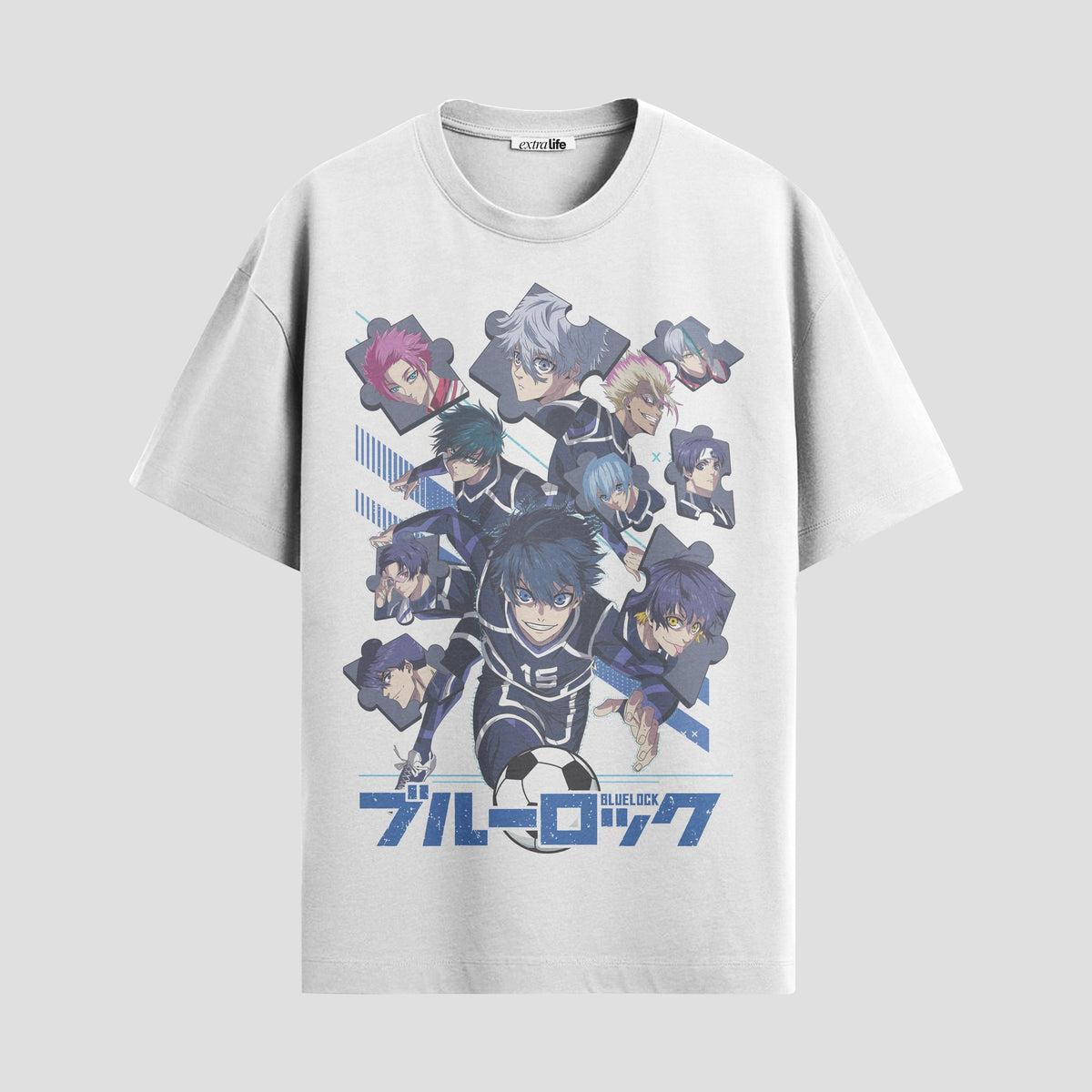 Playera urbana de anime y gaming ExtraLife MX, corte Classic Premium unisex ligero y transpirable en color Deep Black y Pure White, ropa de uso diario para gym y casual.
